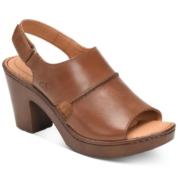 BORN Wekiva Leather Open Toe Ankle Strap sandals - Picture 2 of 13